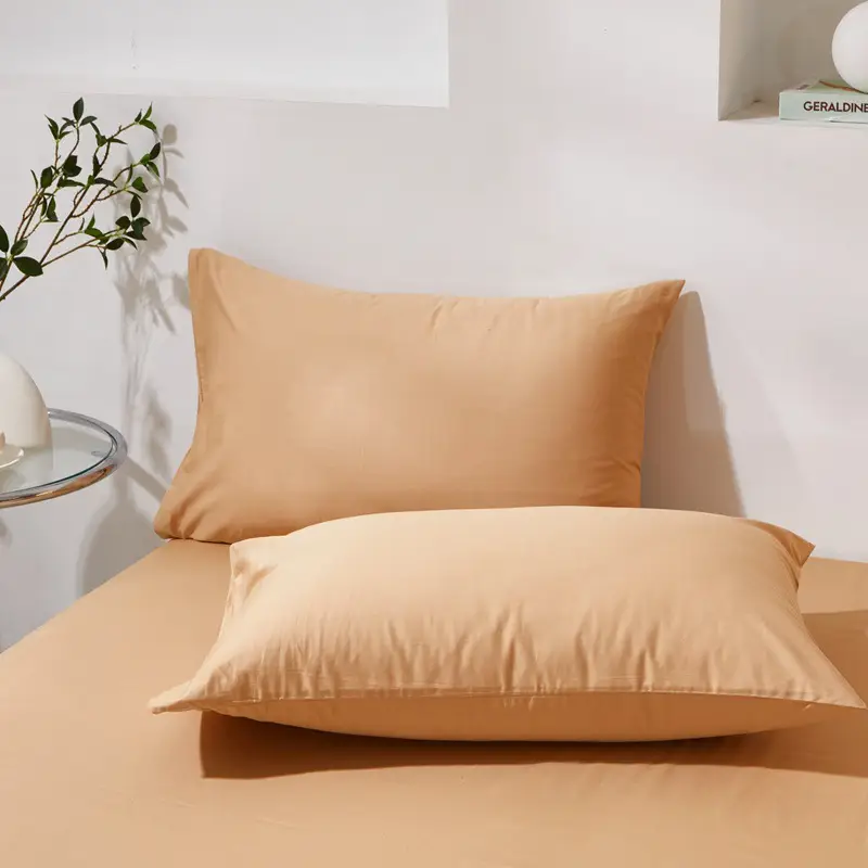 Cotton Pillowcases 48x74cm Pink Single Size