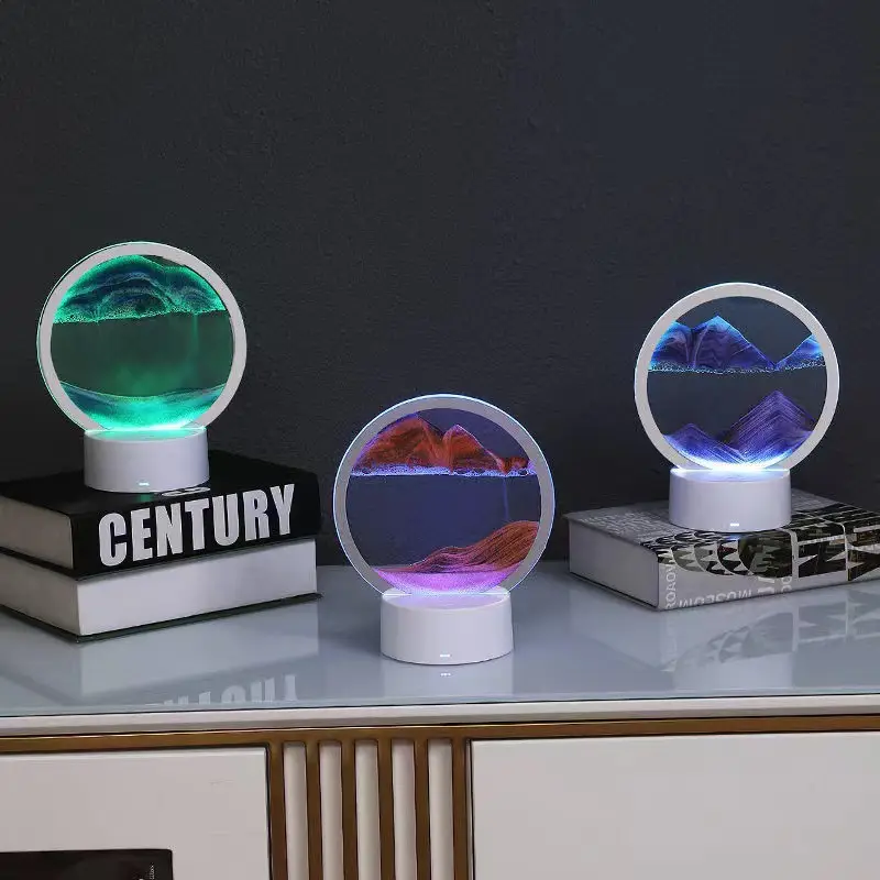 3D Blue Wave Night Light Lamp with Remote Touch - Image 34