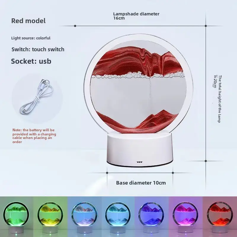 3D Blue Wave Night Light Lamp with Remote Touch - Image 11