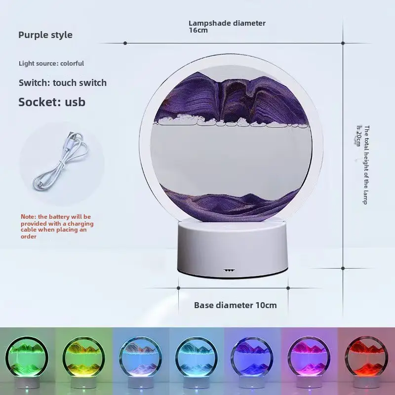 3D Blue Wave Night Light Lamp with Remote Touch - Image 24