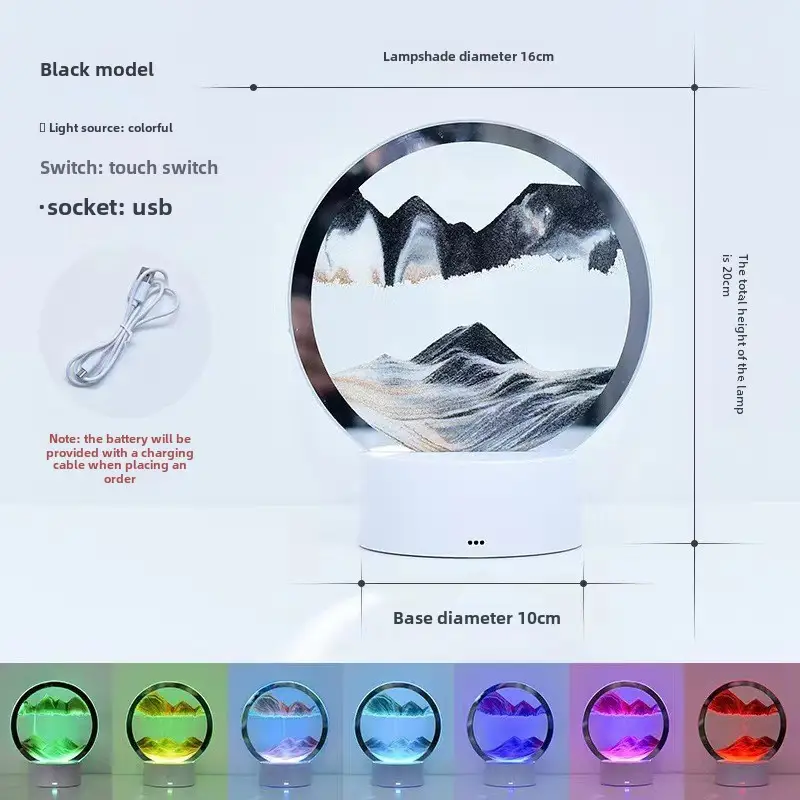 3D Blue Wave Night Light Lamp with Remote Touch - Image 30