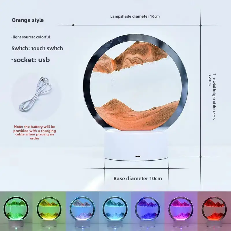 3D Blue Wave Night Light Lamp with Remote Touch - Image 8
