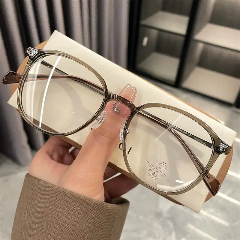 Cold Brown Round Frame Myopia Glasses Women Wholesale - Image 8