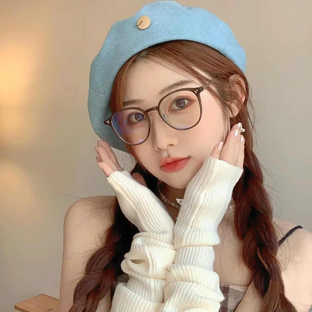 Cold Brown Round Frame Myopia Glasses Women Wholesale — feature 10