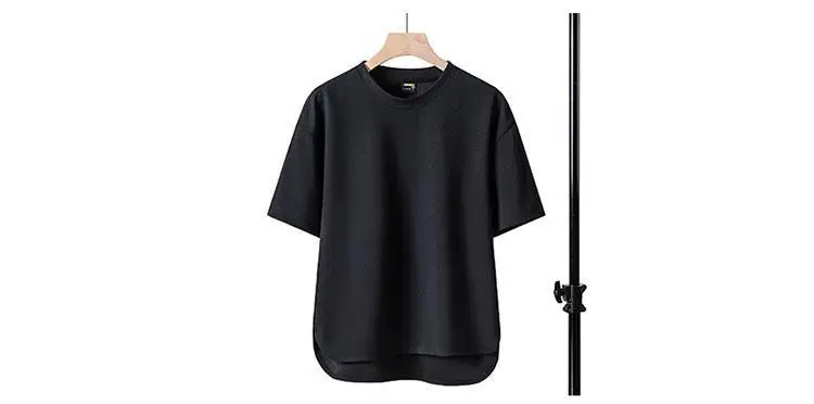 Men Cotton Loose Fit T-Shirt White Brown — feature 9