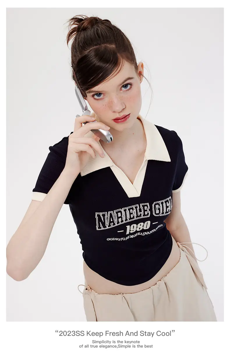 Narièle 2023 Letter Embroidered Women's Top — feature 10