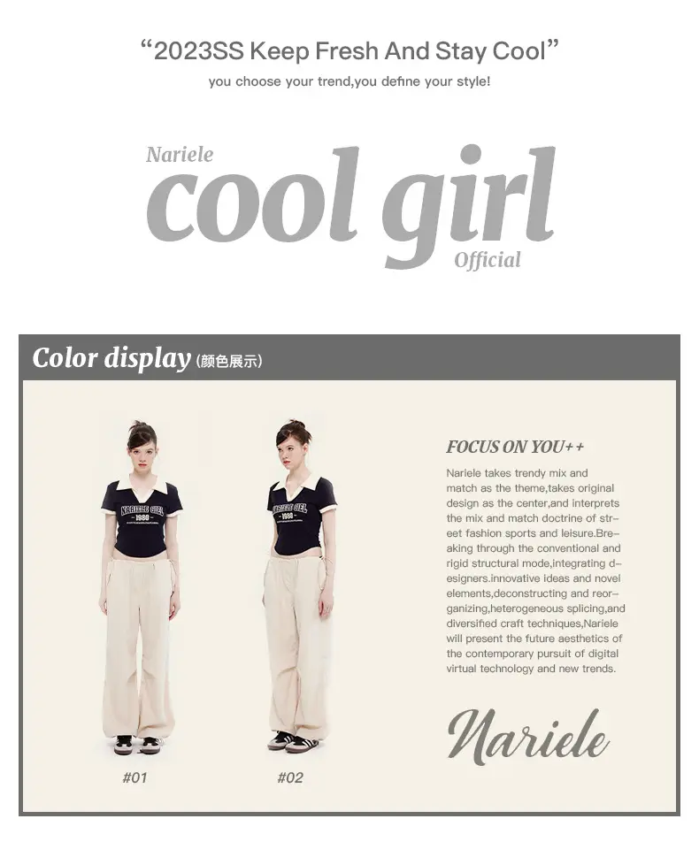 Narièle 2023 Letter Embroidered Women's Top — feature 2