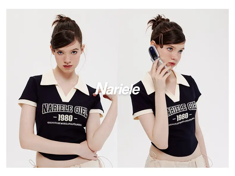Narièle 2023 Letter Embroidered Women's Top — feature 8
