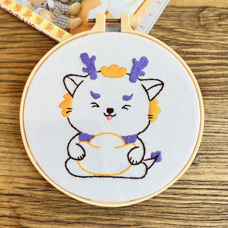 Cute Cartoon Dog Embroidery Hanging Picture for Kids - Image 13