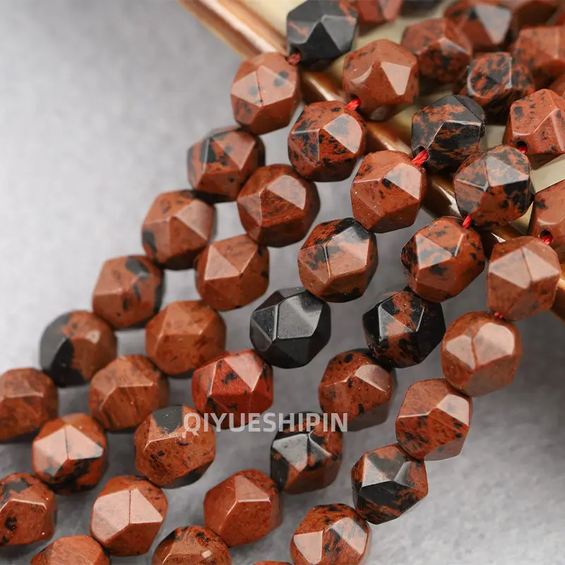 Black Cut Diamond Beads for DIY Jewelry Accessories