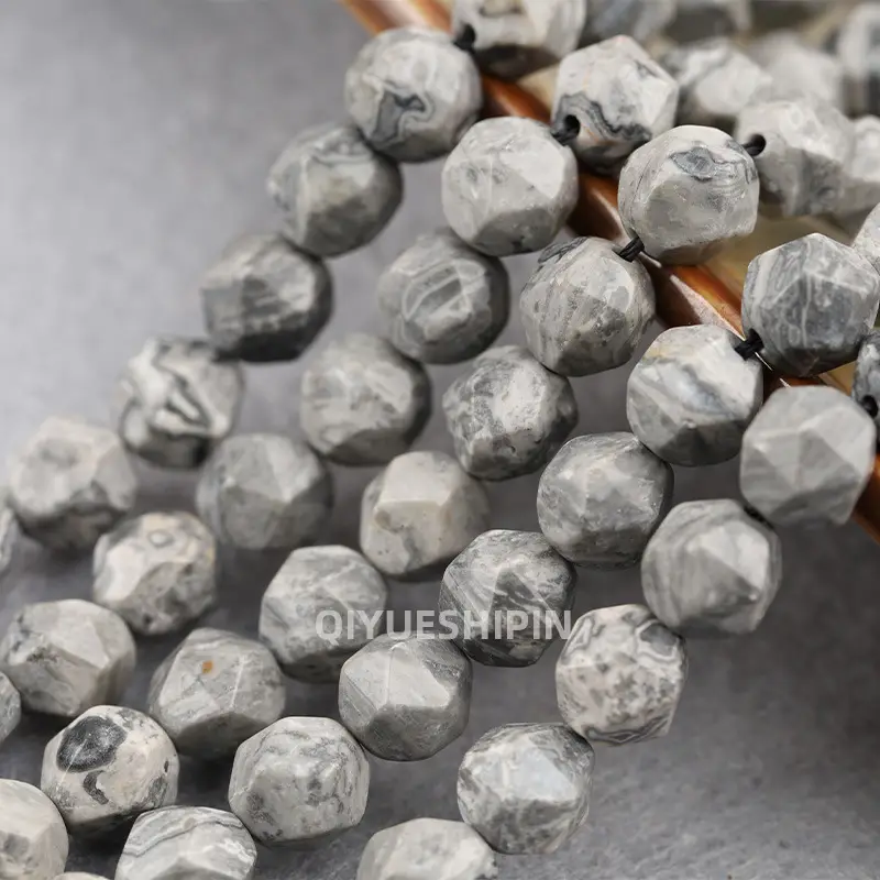 Black Cut Diamond Beads for DIY Jewelry Accessories
