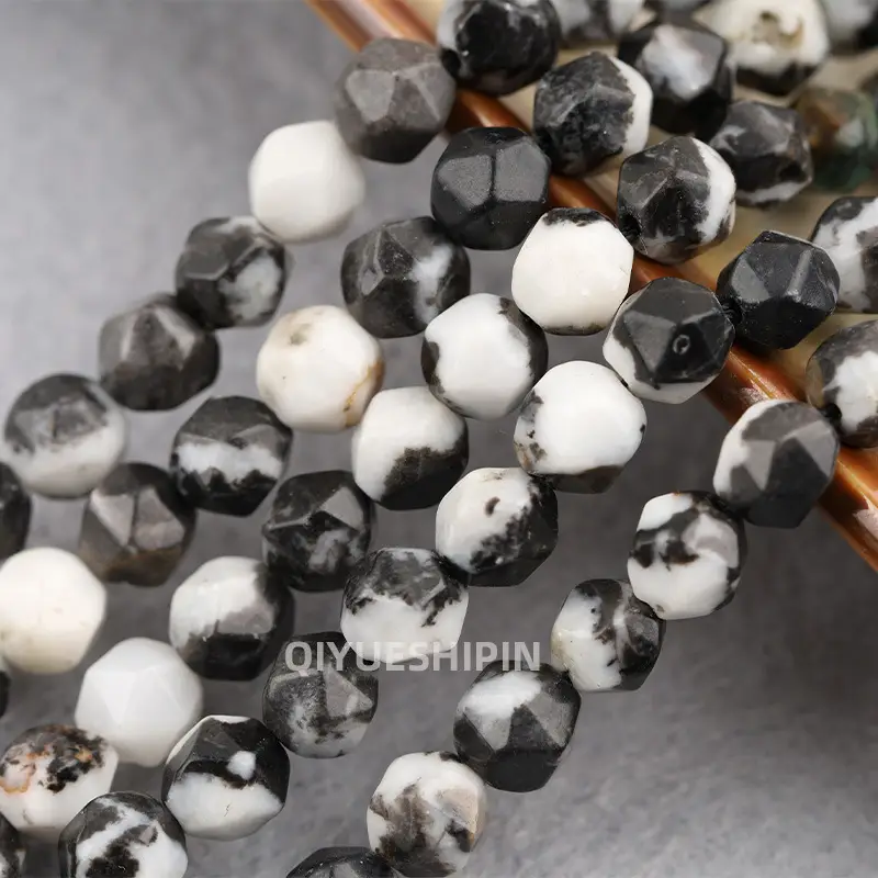 Black Cut Diamond Beads for DIY Jewelry Accessories