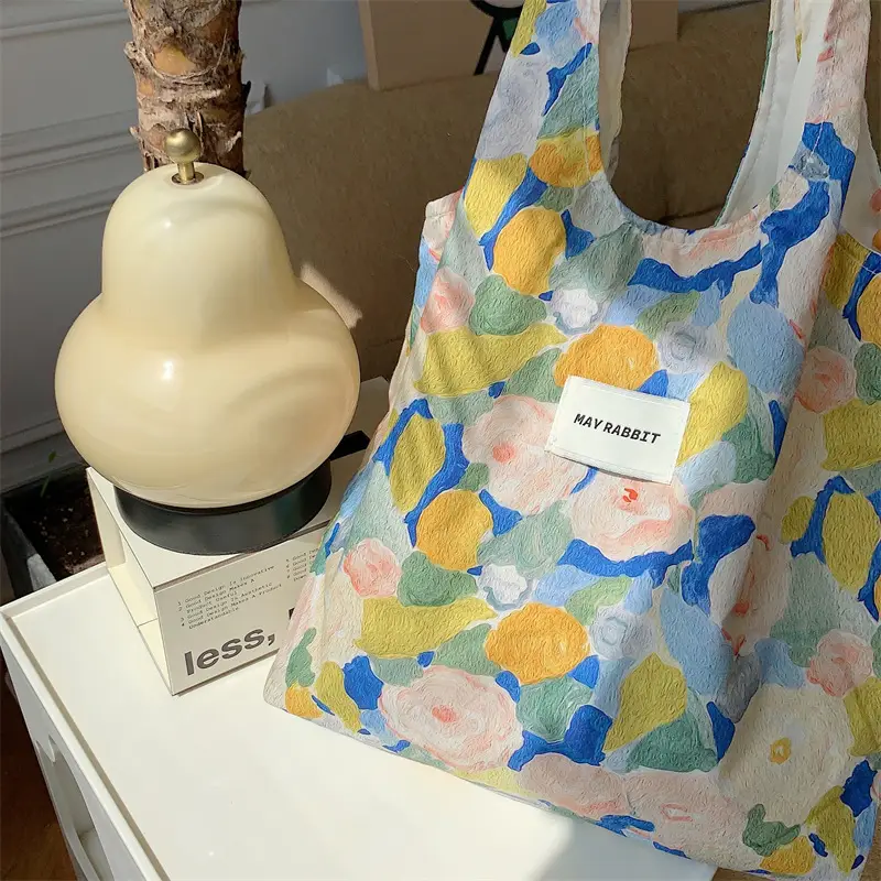 Vintage Floral Canvas Shoulder Bag for Students - Image 7