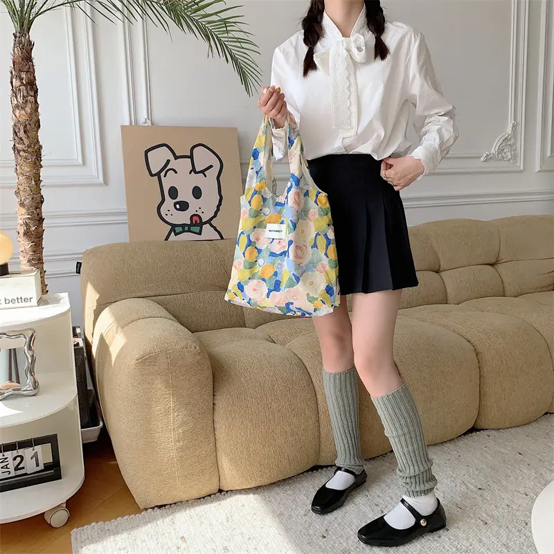 Vintage Floral Canvas Shoulder Bag for Students — feature 10