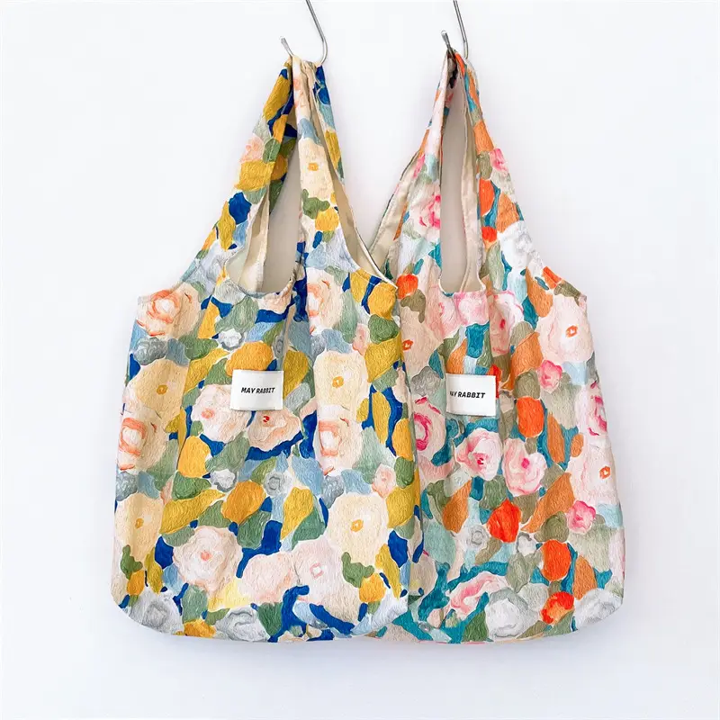 Vintage Floral Canvas Shoulder Bag for Students — feature 12