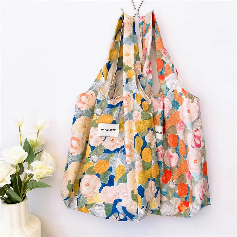 Vintage Floral Canvas Shoulder Bag for Students — feature 13