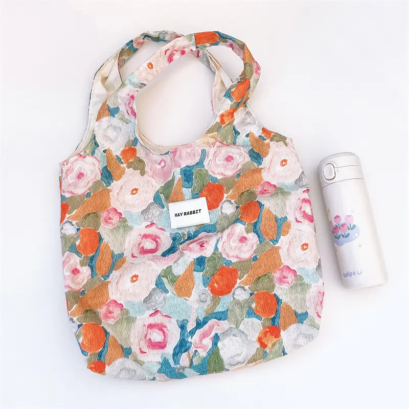 Vintage Floral Canvas Shoulder Bag for Students — feature 19