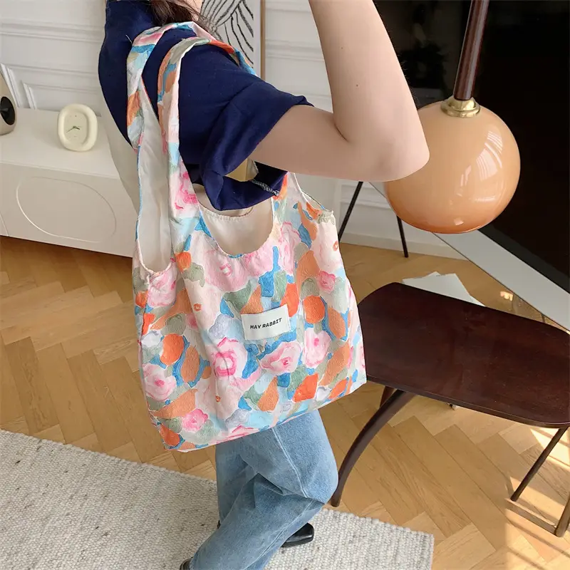 Vintage Floral Canvas Shoulder Bag for Students — feature 6