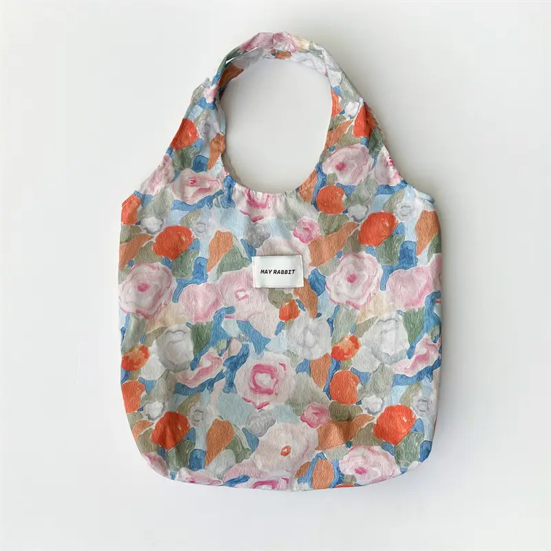 Vintage Floral Canvas Shoulder Bag for Students - Image 3
