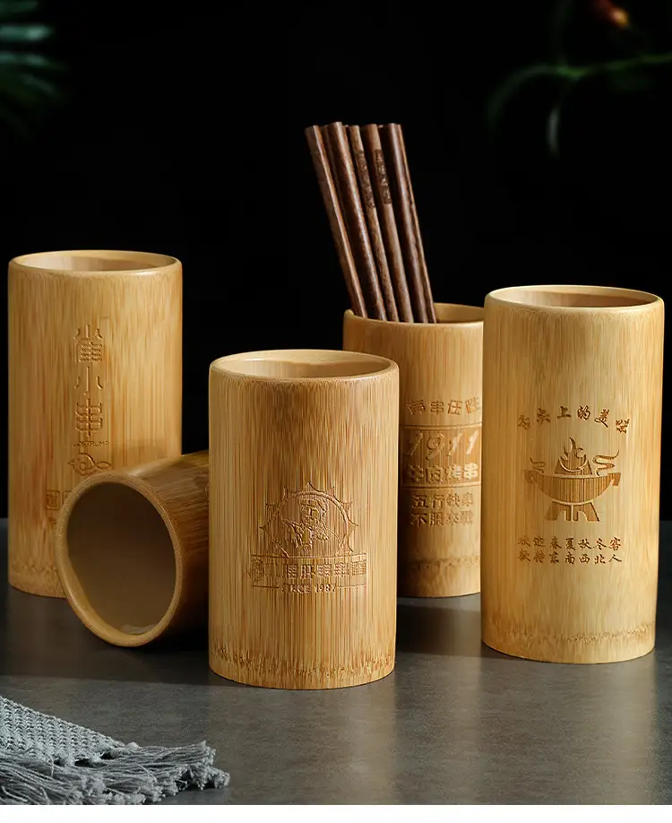 Bamboo Chopstick Barrel 8x5.8cm for Home & Bar — feature 15