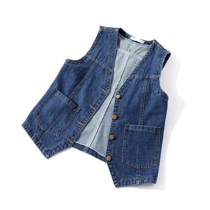 Women's 2023 White Denim Vest Slim Fit Sleeveless Clip — feature 22