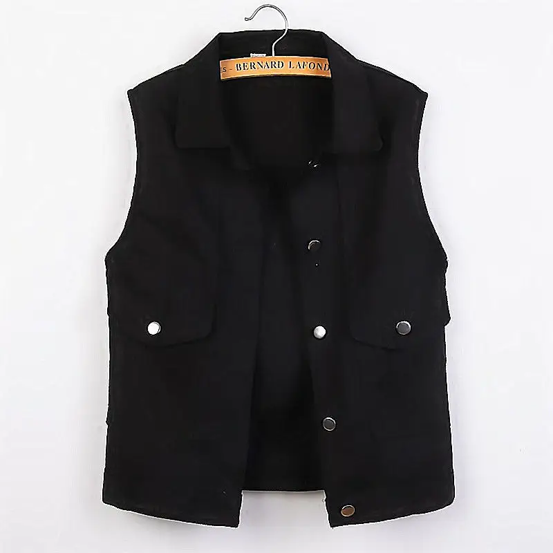 Women's 2023 White Denim Vest Slim Fit Sleeveless Clip — feature 25