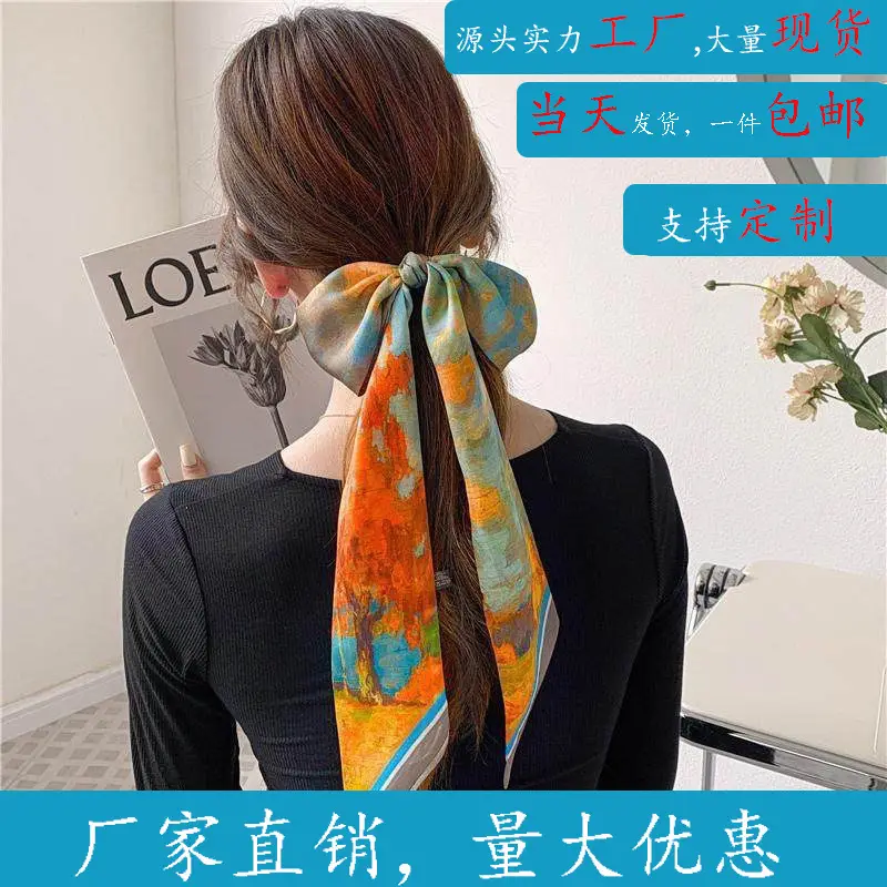 Long Narrow Silk Scarf for Women with Zipper Closure - Image 13