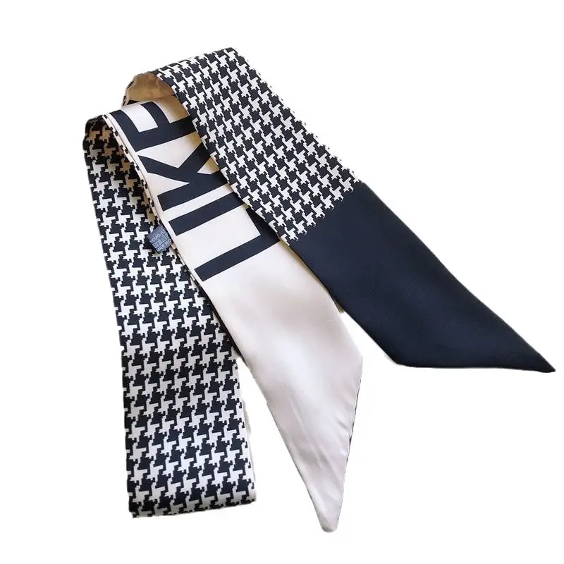 Long Narrow Silk Scarf for Women with Zipper Closure - Image 16