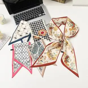 Long Narrow Silk Scarf for Women with Zipper Closure — feature 1