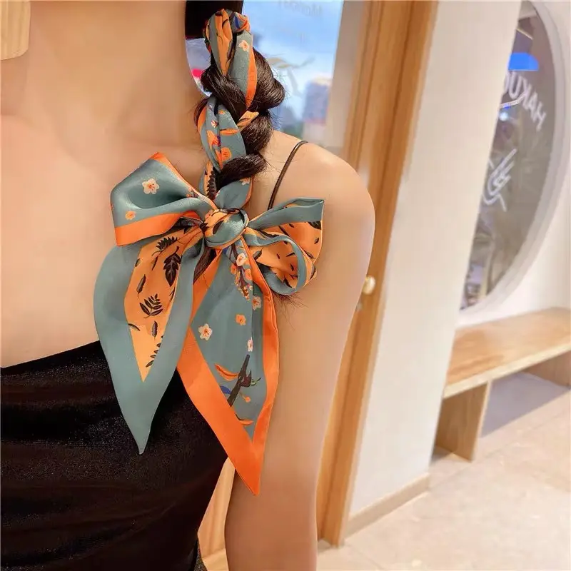 Long Narrow Silk Scarf for Women with Zipper Closure — feature 37