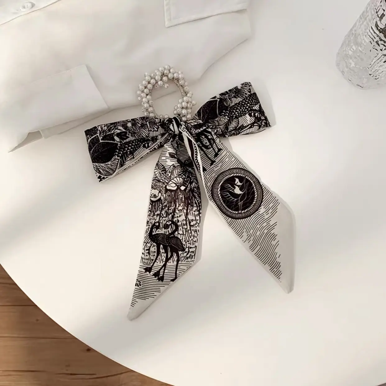 Long Narrow Silk Scarf for Women with Zipper Closure — feature 39