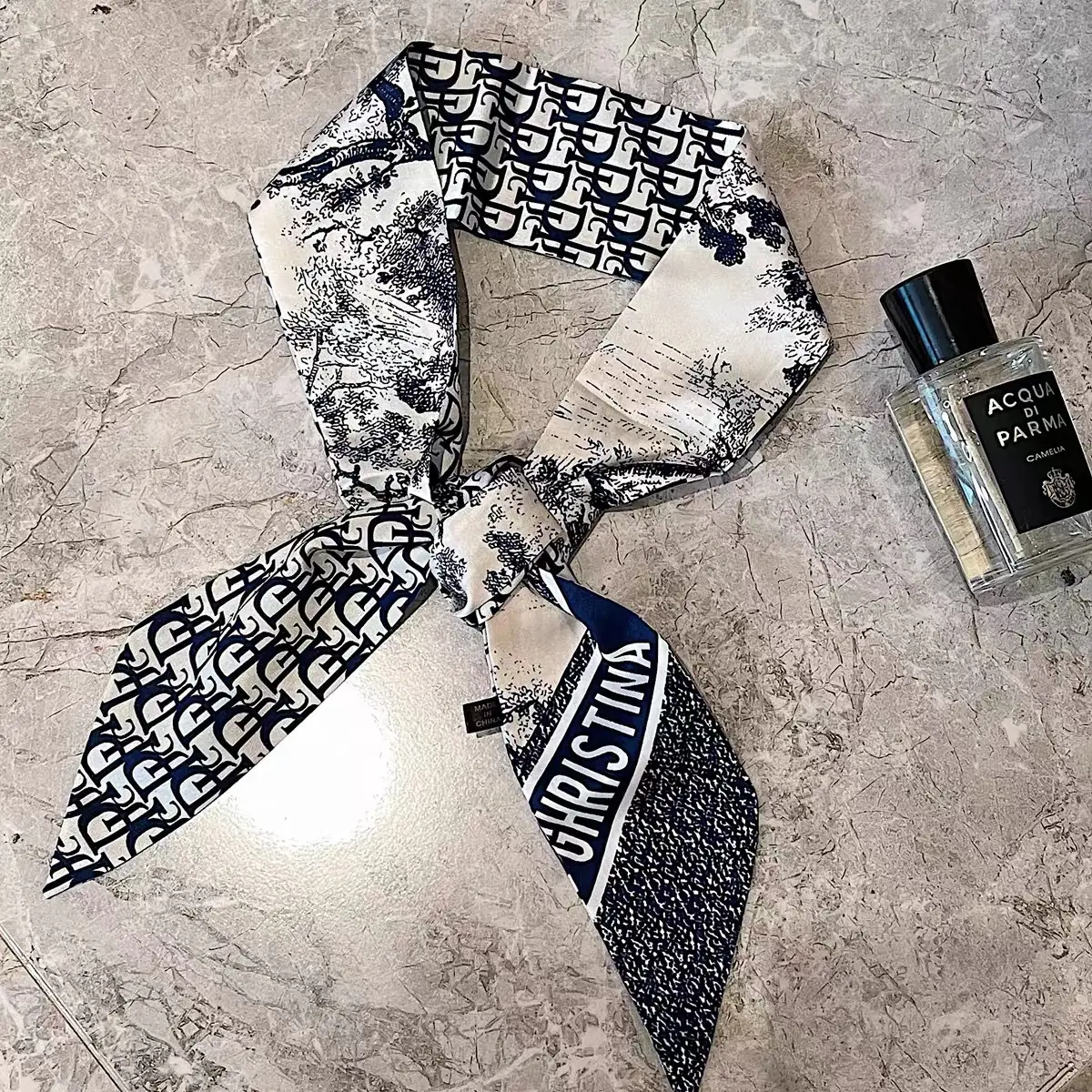 Long Narrow Silk Scarf for Women with Zipper Closure — feature 40