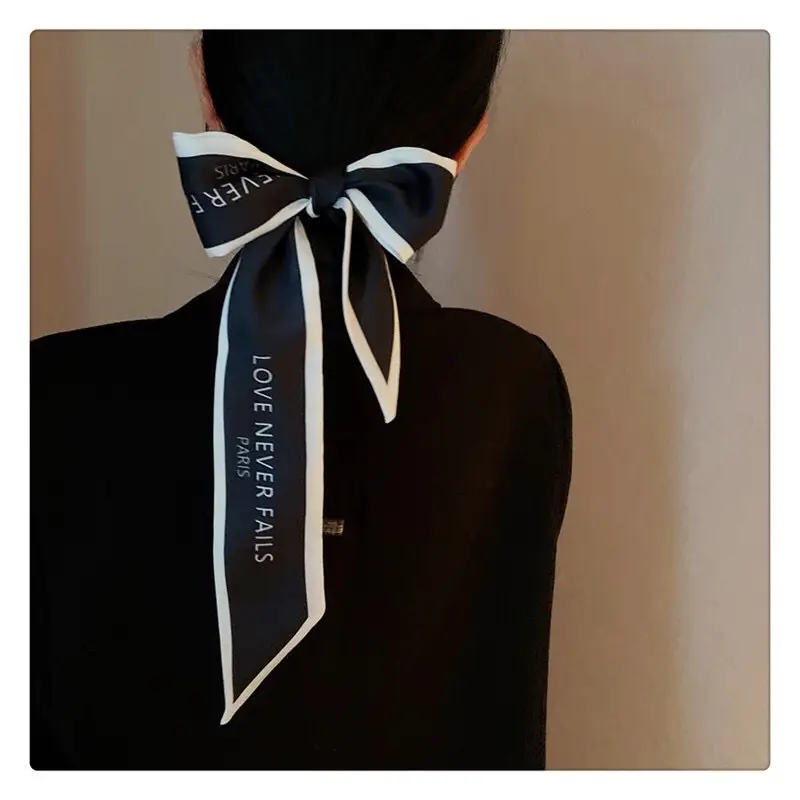 Long Narrow Silk Scarf for Women with Zipper Closure — feature 49
