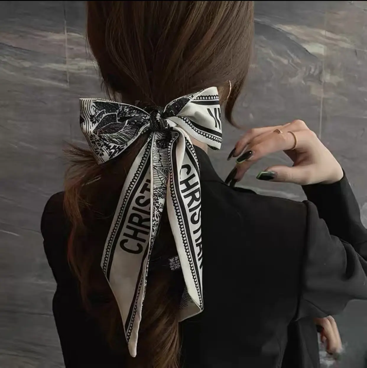 Long Narrow Silk Scarf for Women with Zipper Closure — feature 52