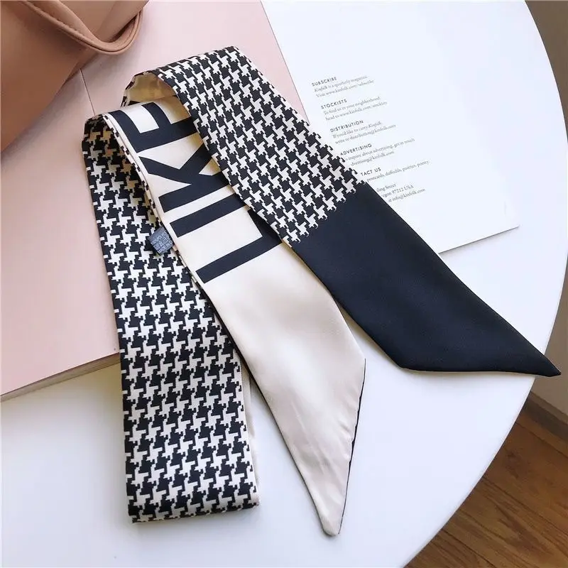 Long Narrow Silk Scarf for Women with Zipper Closure - Image 5