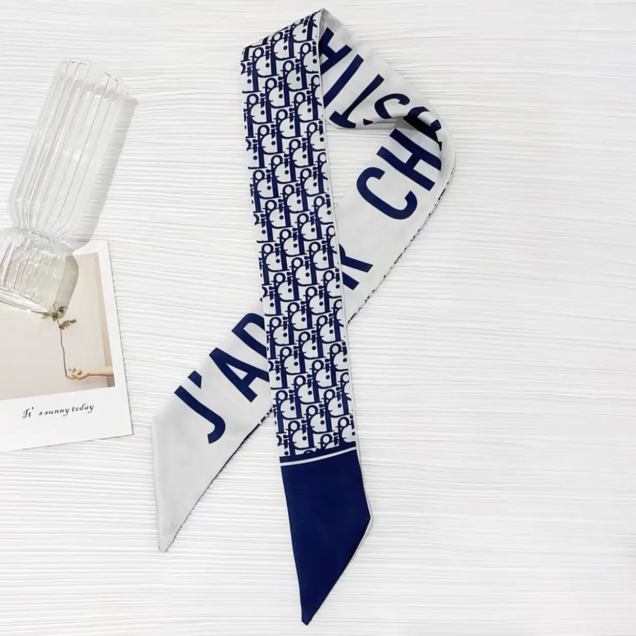 Long Narrow Silk Scarf for Women with Zipper Closure - Image 8
