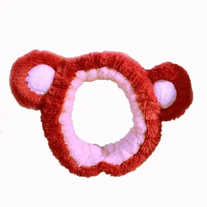 Pink Bear Ear Headband for Face, Hair, Mask, Makeup - Image 10