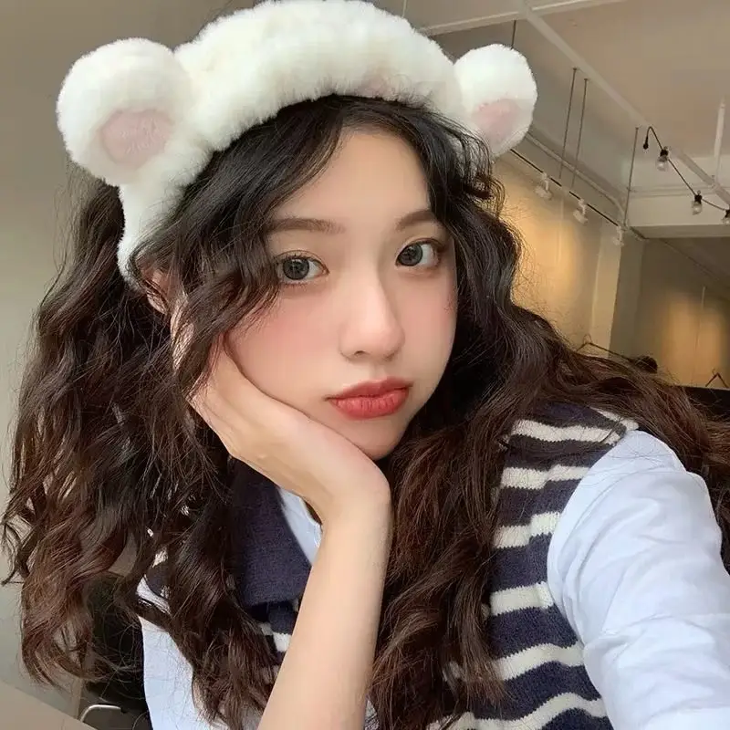 Pink Bear Ear Headband for Face, Hair, Mask, Makeup — feature 14