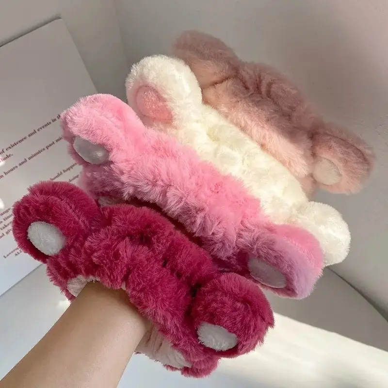 Pink Bear Ear Headband for Face, Hair, Mask, Makeup — feature 3