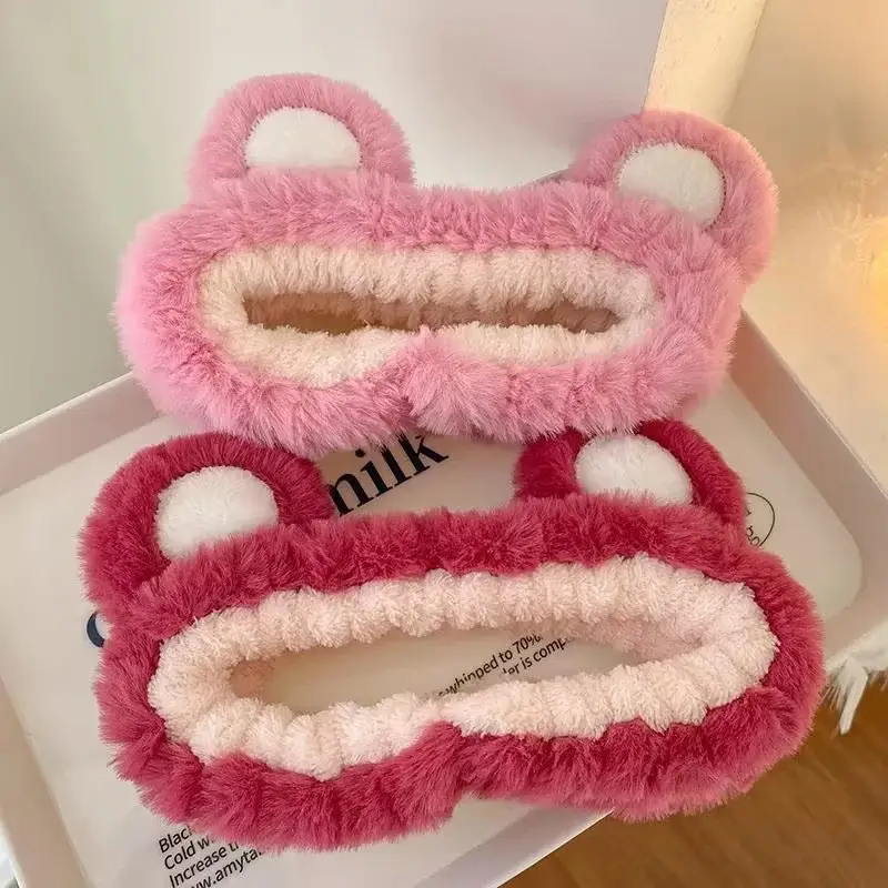 Pink Bear Ear Headband for Face, Hair, Mask, Makeup — feature 7