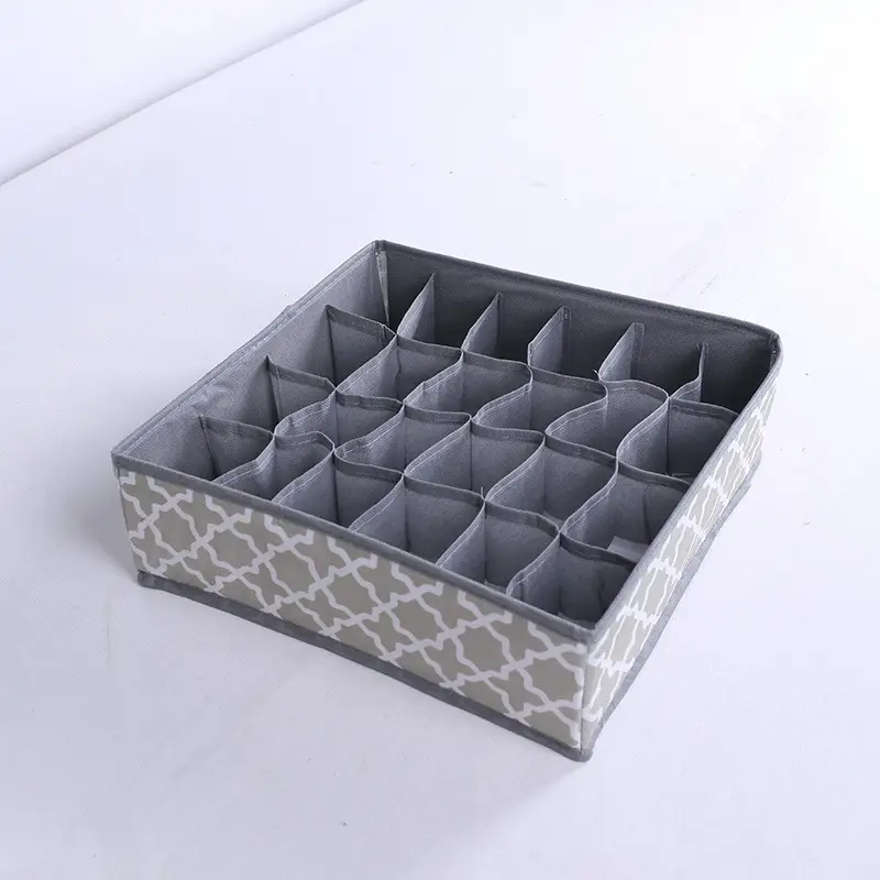 24-Grid Printed Storage Box with Bottom Zipper — feature 11