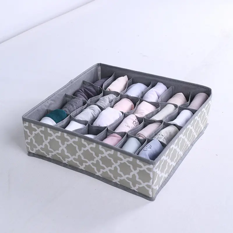 24-Grid Printed Storage Box with Bottom Zipper — feature 2