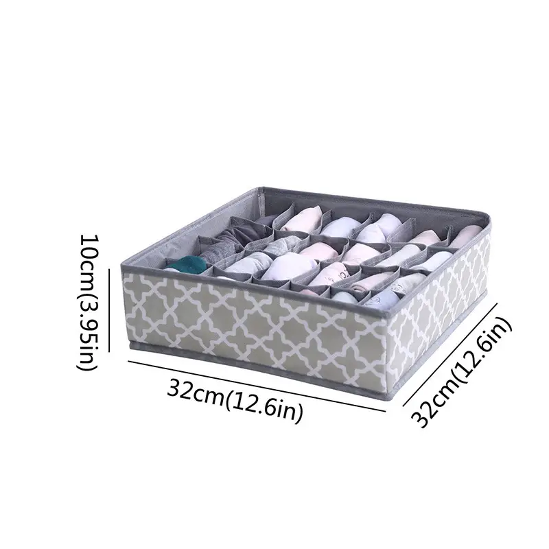 24-Grid Printed Storage Box with Bottom Zipper — feature 3
