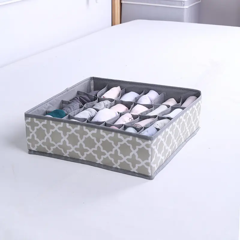24-Grid Printed Storage Box with Bottom Zipper — feature 4