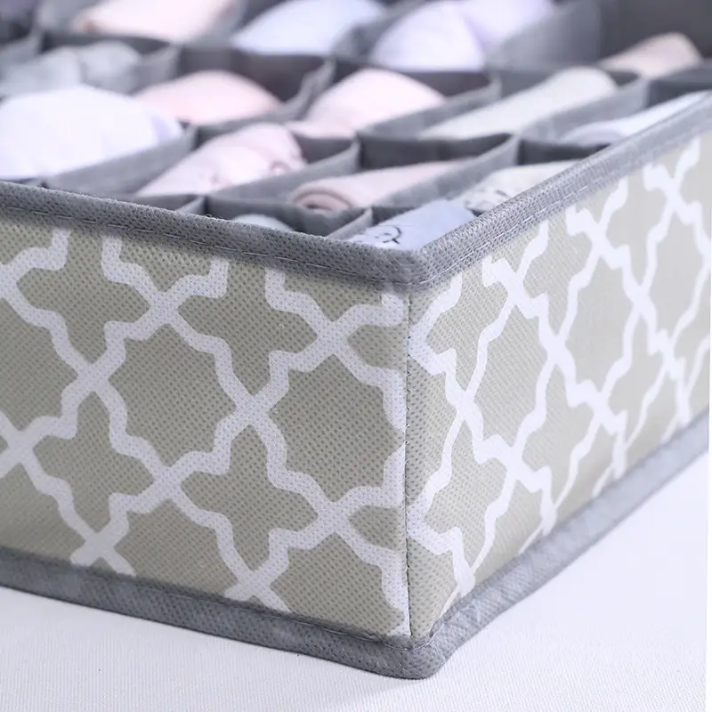 24-Grid Printed Storage Box with Bottom Zipper — feature 6