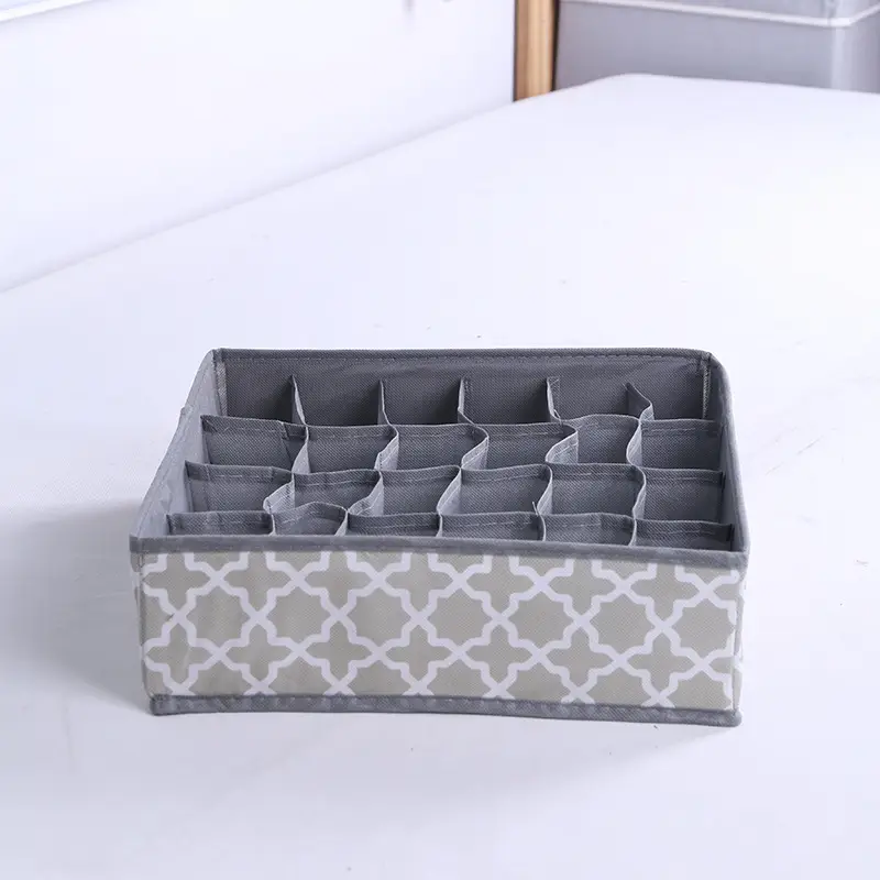 24-Grid Printed Storage Box with Bottom Zipper — feature 7