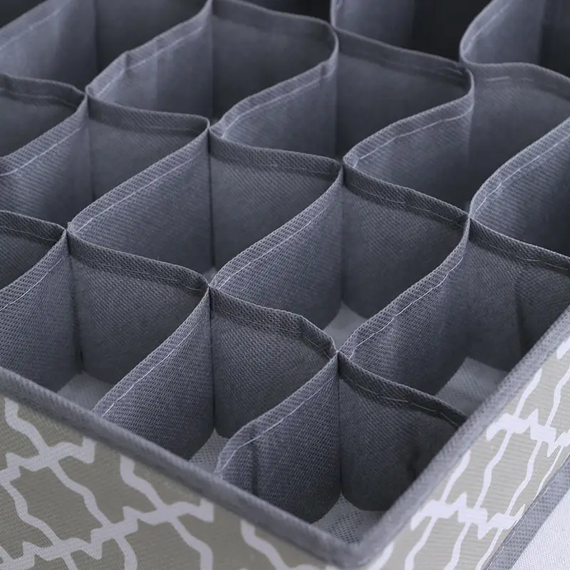 24-Grid Printed Storage Box with Bottom Zipper — feature 8