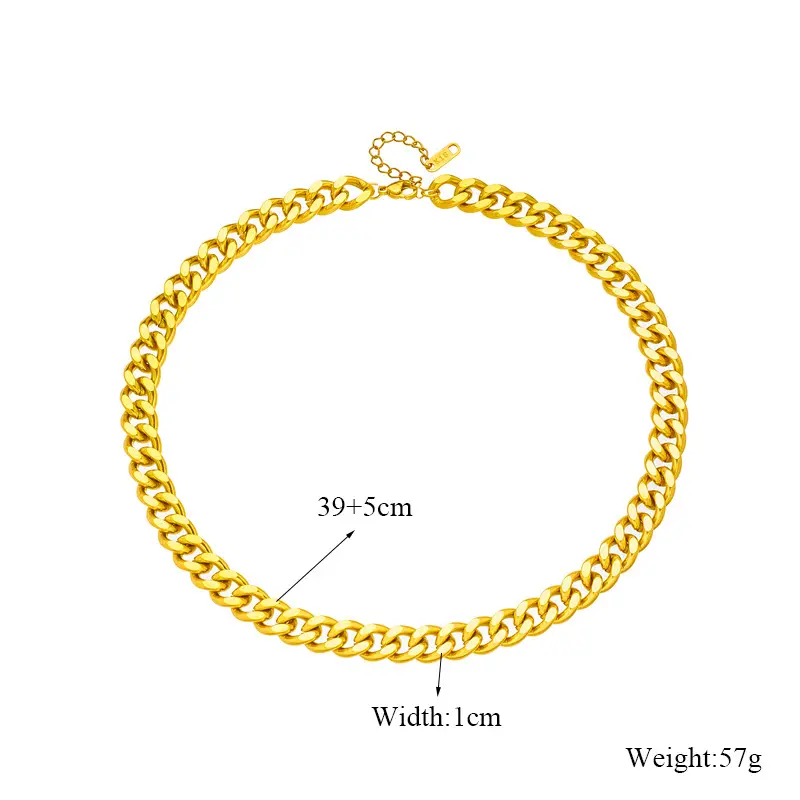 Gold Plated Chain Necklace & Bracelet Set for Men - Image 34