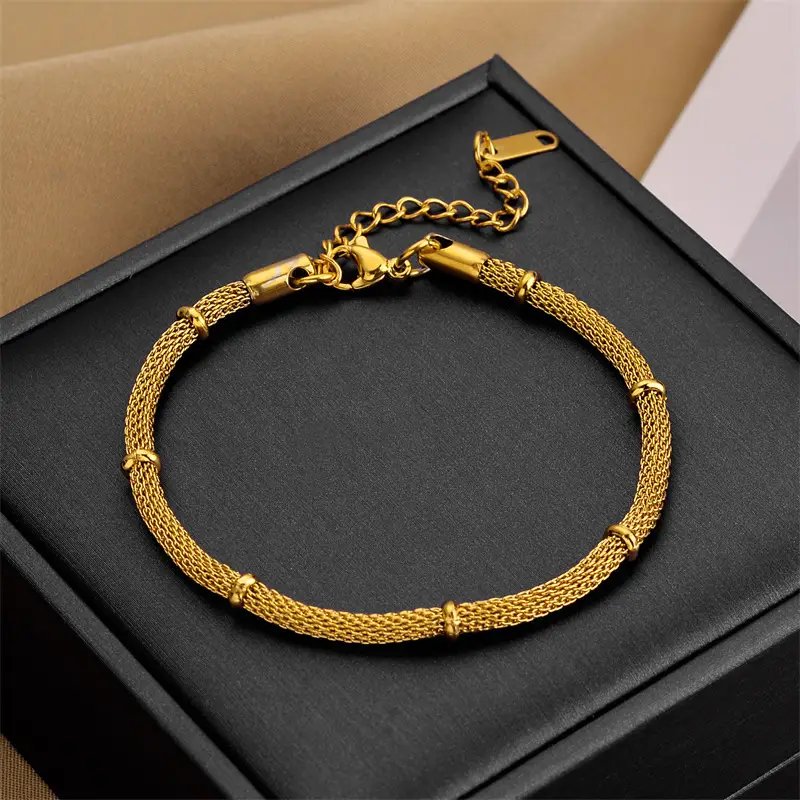 Gold Plated Chain Necklace & Bracelet Set for Men - Image 16