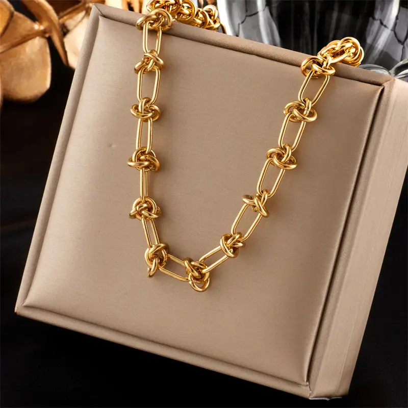 Gold Plated Chain Necklace & Bracelet Set for Men - Image 25